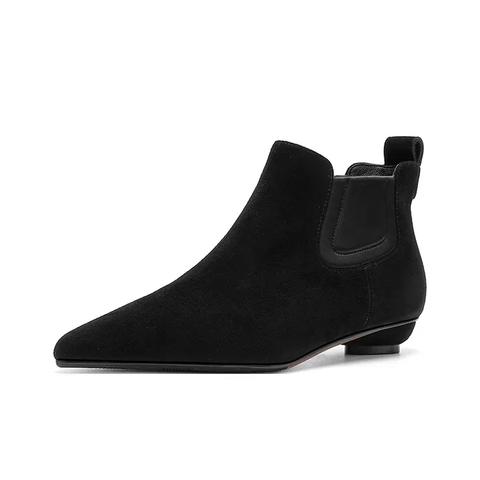 HARSON Ankle Boots Women's Black/Burnt Tea Green-6