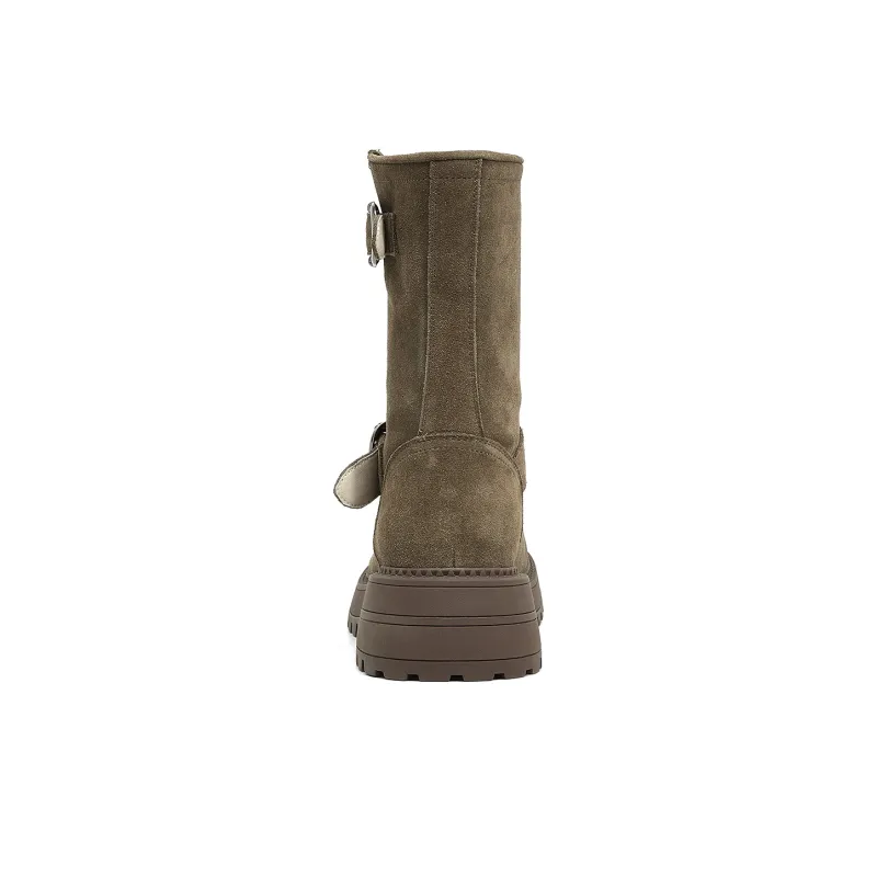 OULISASI Ankle Boots Women's Ecru/Khaki/Umber/Purple/Mocha-23