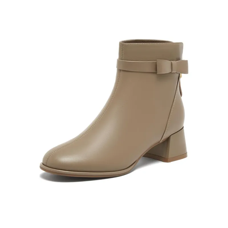 BASTO Ankle Boots Women's Black/Ecru/Apricot-9