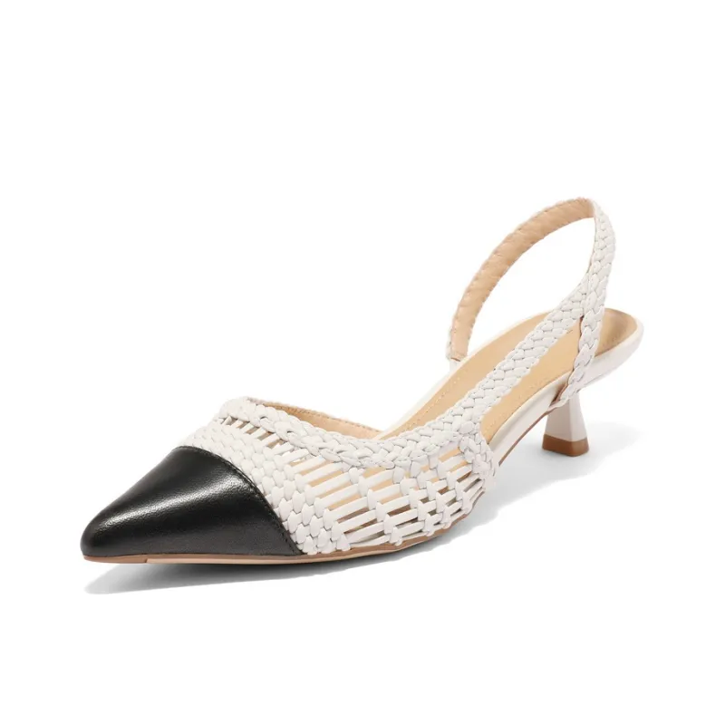 BELLE Slim Heel High Heels 4.5cm Women's Apricot, Ecru-4