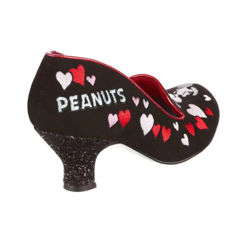 IRREGULAR CHOICE Chunky Heel High Heels Women's Black Red-5