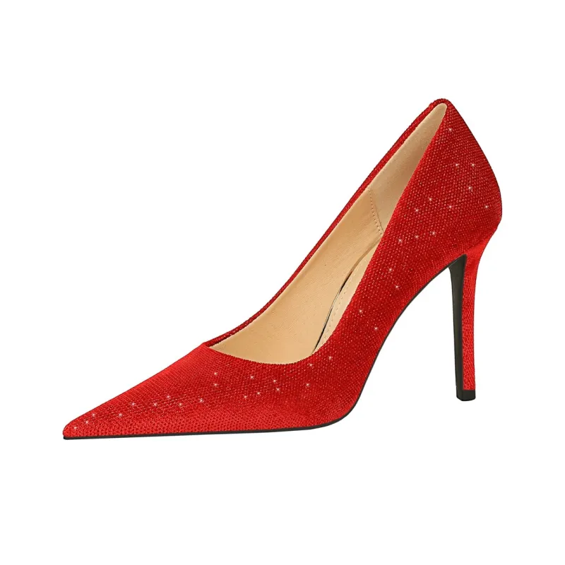 QITUMAUL Slim Heel High Heels Women's-19