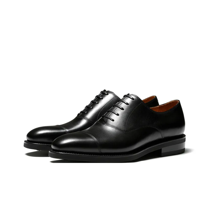 TRUFFAUT Vintage Polished High Quality Oxford Shoes Dress Shoes Men's Black-1