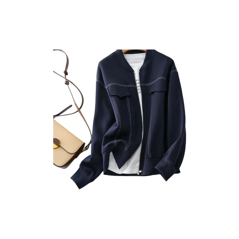 IHIMI Jackets & Coats Women's Navy Blue-1