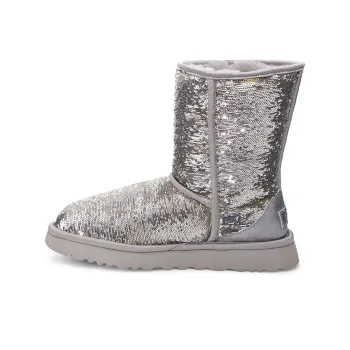 UGG Classic Short Cosmos Sequin Silver Women's