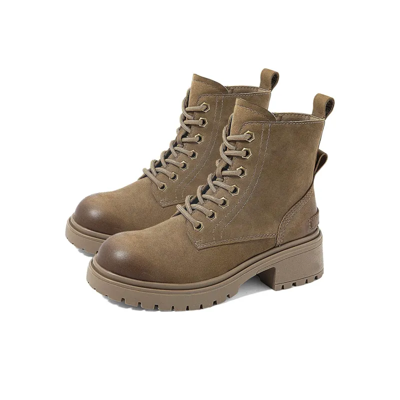 COMELY Martin Boots Women's Black/Khaki-2