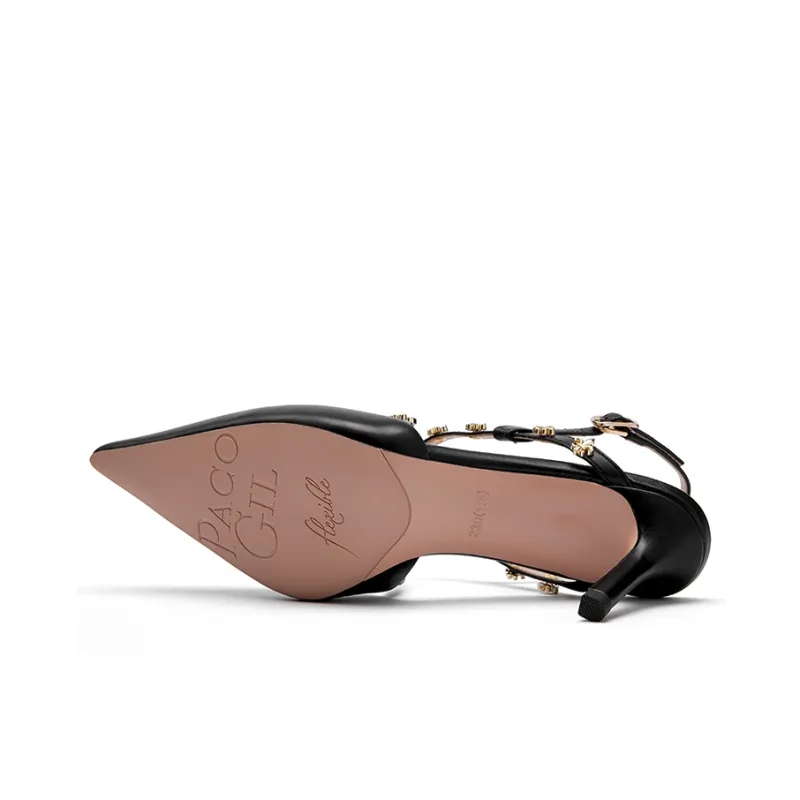 PACO GIL High Heels Women's Low-Top Black-5