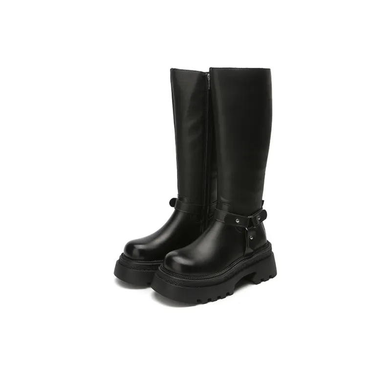Jin Baichuan Knee high Boots 5cm Women's-2