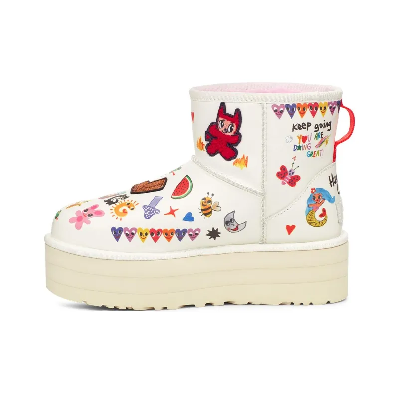 UGG Classic Mini Platform Boot Pop Sketch Women's-1