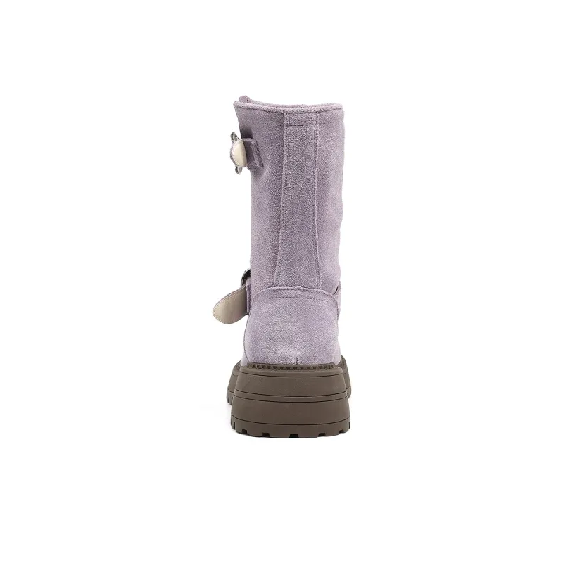 OULISASI Ankle Boots Women's Ecru/Khaki/Umber/Purple/Mocha-18