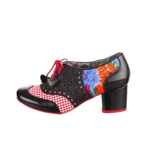 IRREGULAR CHOICE Clara Bow Chunky Heel High Heels 5.6cm Women's Black