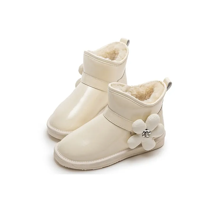 GRACEGIFT Snow Boots Women's Beige Yellow-2