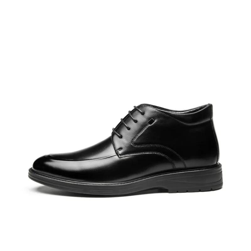 AOKANG Ankle Boots Low Heel Men's Black-0
