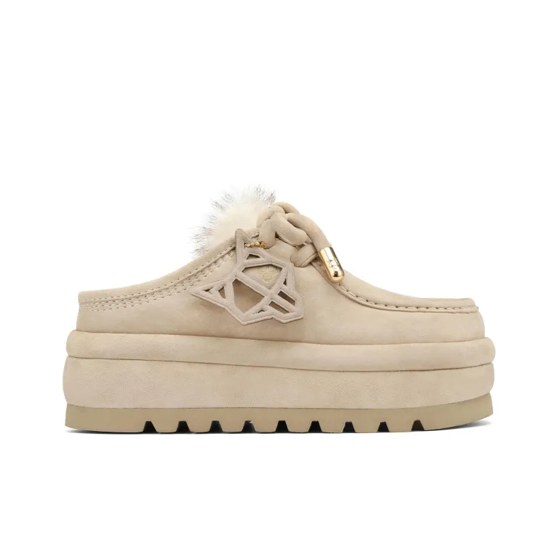 Naked Wolfe Abrasion Resistant Closed Toe Slippers Women's Beige-1
