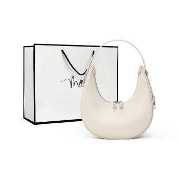MILLIE'S Cow Leather With Synthetic Leather Shoulder Bag Regular Women's Black/White