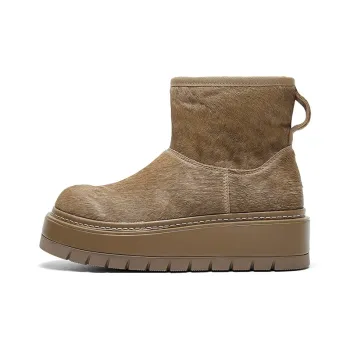 CHERYKALLY Warm Wear Resistant Height Increasing Short Snow Boots Women's