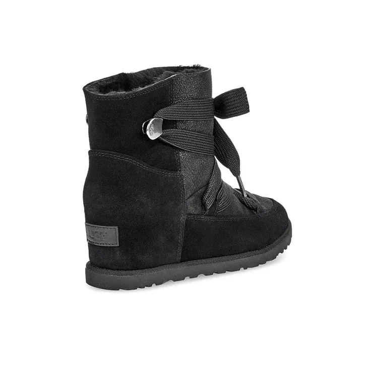 UGG Classic Femme Lace Up Snow Boots Black Women's-3
