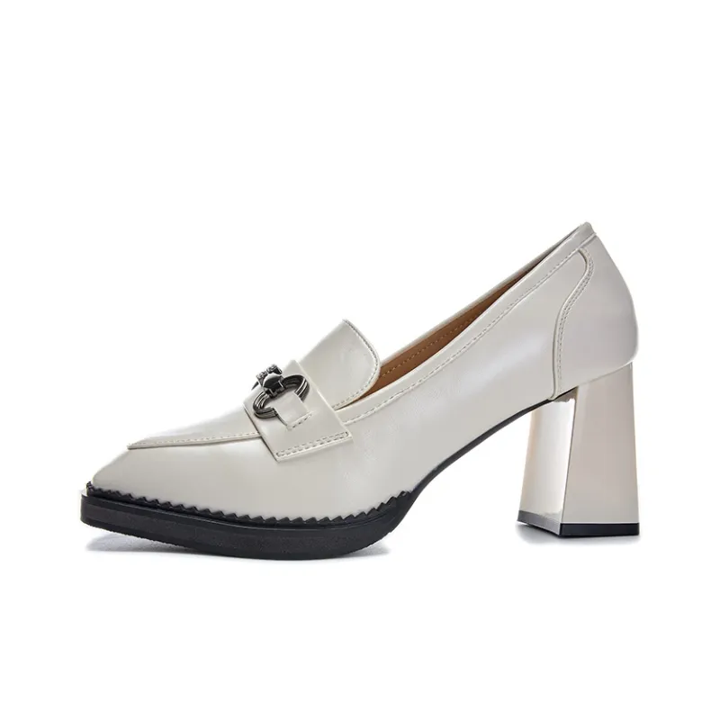 POOQ Chunky Heel High Heels 7.5CM Women's-5