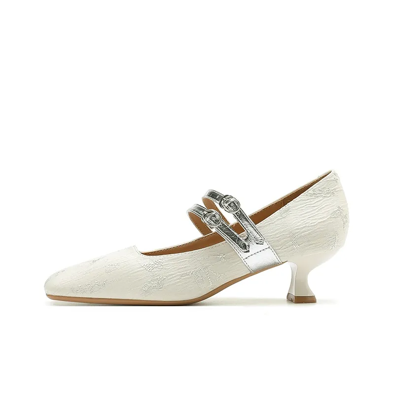 Zubumei Slim Heel High Heels 4CM Women's-7
