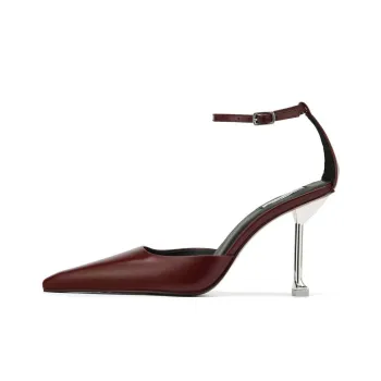 Naked Wolfe Valerie Slim Heel High Heels Women's Burgundy