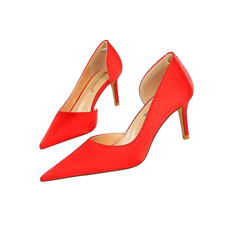 QITUMAUL Slim Heel High Heels Women's-8
