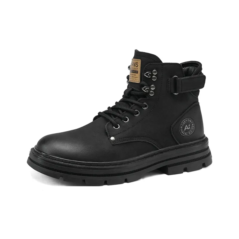 Abango Martin Boots Men Yellow, Black-4