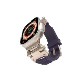 Apple Explorer Silicone Strap, Silver-Tone Buckle Purple