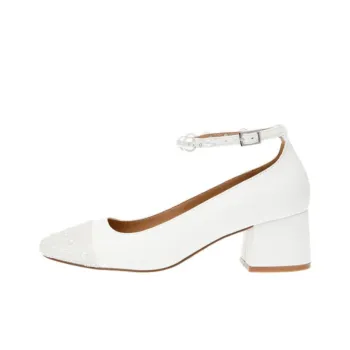STEVE MADDEN Chunky Heel High Heels 5cm Women's White