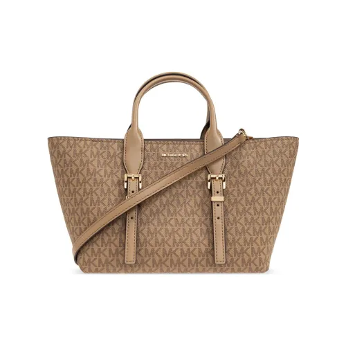 MICHAEL KORS Canvas Tote Bag Shopping Bag Shoulder Bag Crossbody Bag Handbag Women's Light Brown