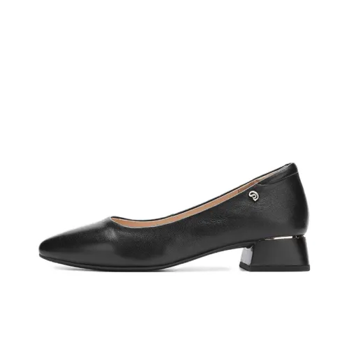 AOKANG Block Heel High Heels 3.3cm Women's Black