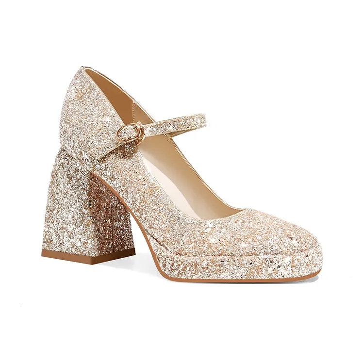 MEIAI High Heels Women's Gold-1