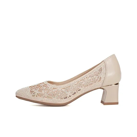 LESELE Chunky Heel High Heels 5cm Women's-0