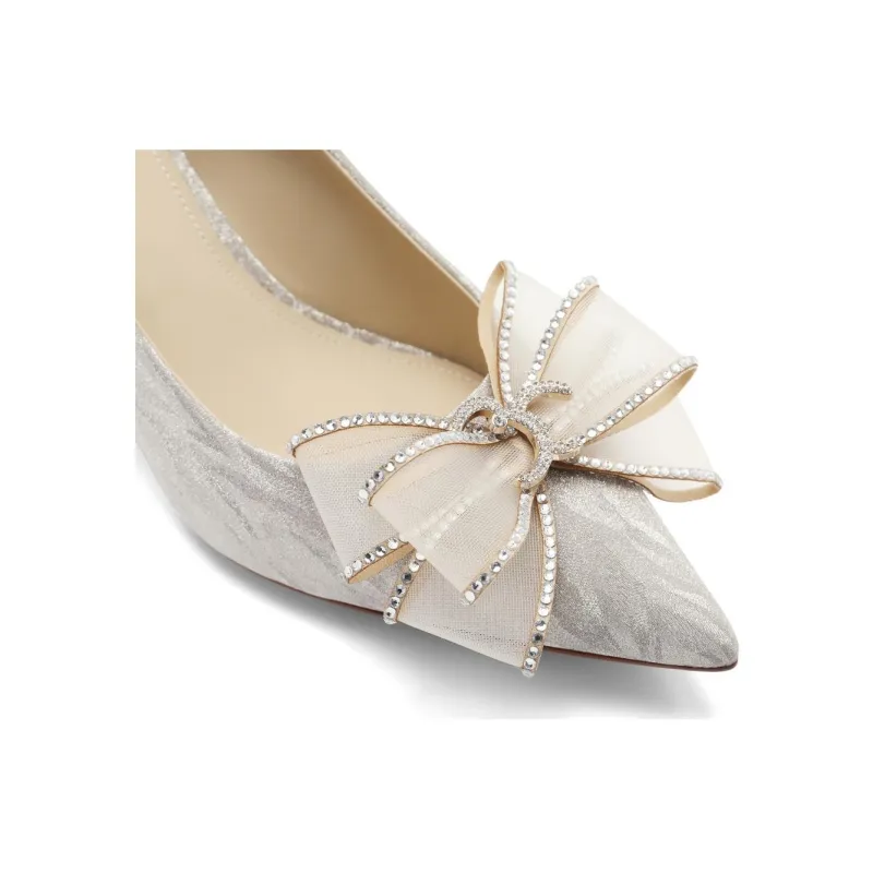 BELLE Slim Heel High Heels 6.5cm Women's Silver-3