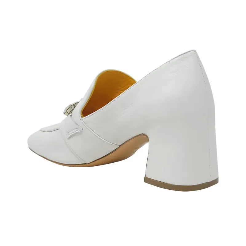 MADISON MAISON Chunky Heel High Heels 6.5cm Women's White-3