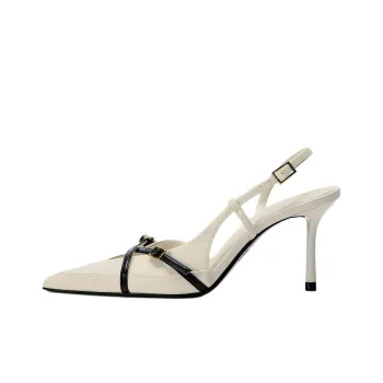 ZARA Slim Heel High Heels 8cm Women's White