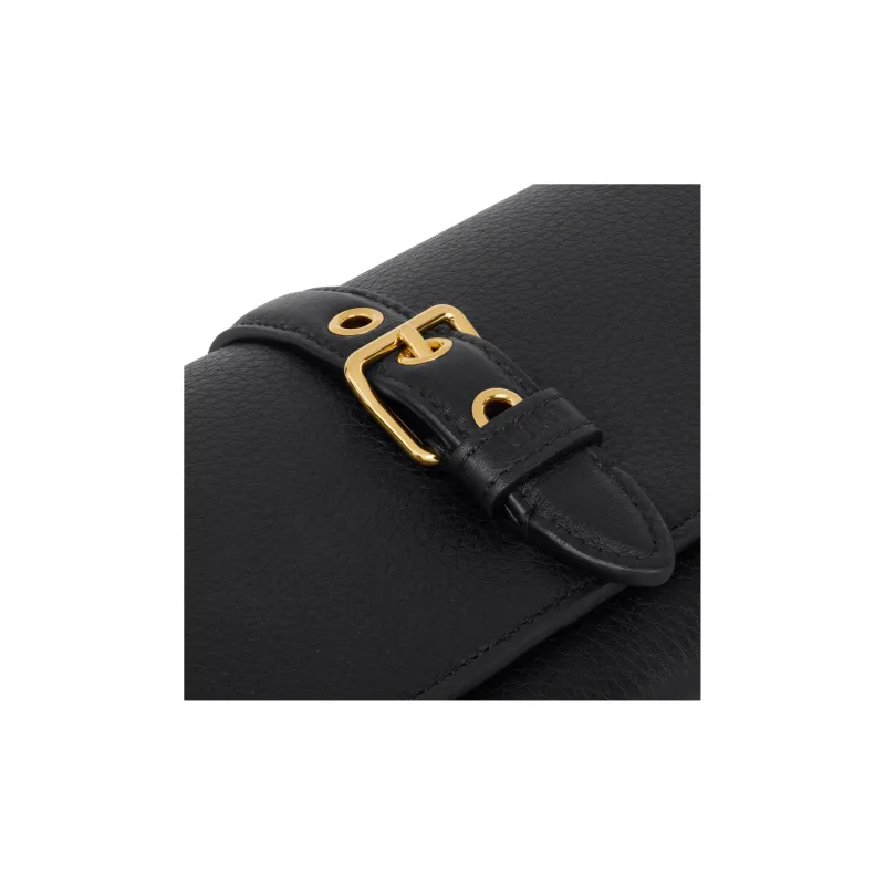 CELINE Soft Calfskin Wallet Large Size Women's Black-4
