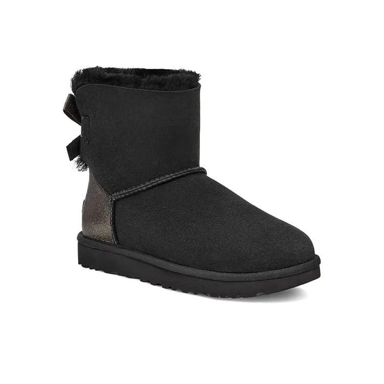 UGG Mini Bailey Bow Black Women's-2