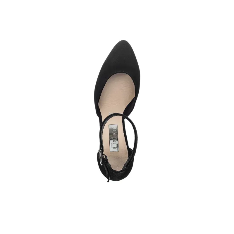Gabor Chunky Heel High Heels 5.5cm Women's Black-2