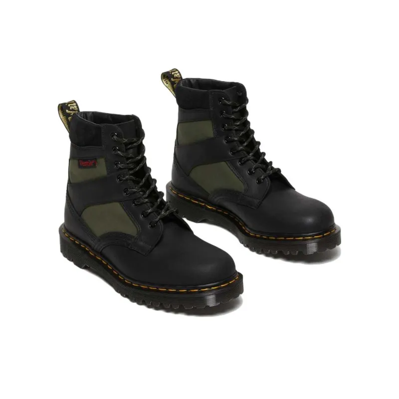 Dr.Martens 1460 Made In England Padded Panel Lace Up Boots 'Black Olive'-2