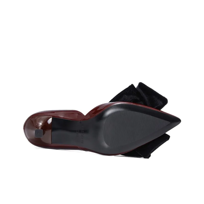 ZSAZSAZSU High Heels Women's Dark Red-4