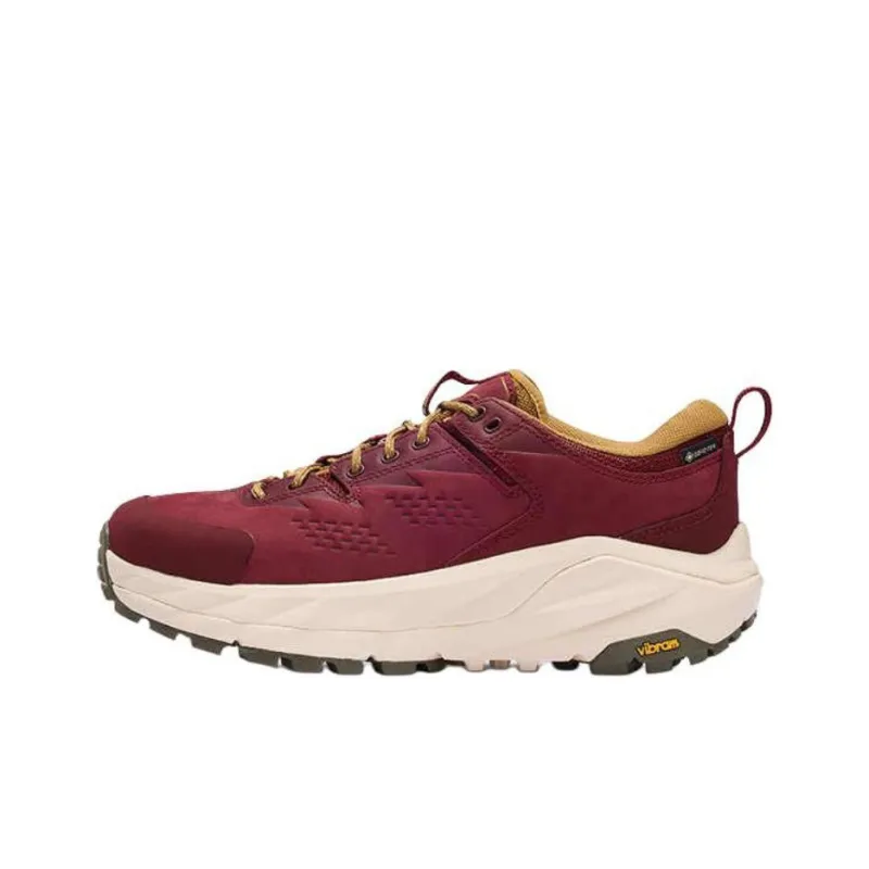 HOKA ONE ONE Kaha Wear resistant And Lightweight Low Top Trekking Shoes Unisex Red-0