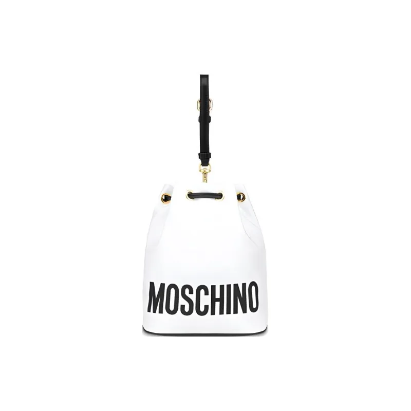 MOSCHINO PU Bucket Bag Handbag Shoulder Bag Crossbody Bag Women's White-1