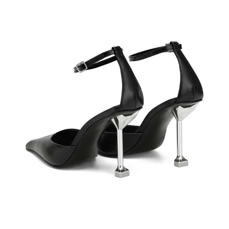 Naked Wolfe Valerie Slim Heel High Heels 9cm Women's Black-3