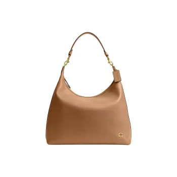 COACH Juliet Glove Tanning Shoulder Bag Large Size Women's Honey Brown