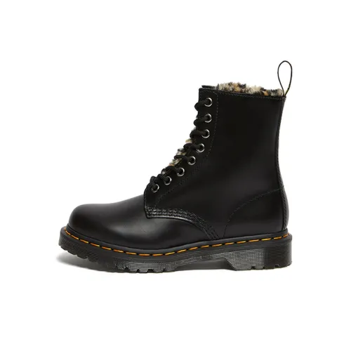 Dr.Martens 1460 Serena Leopard Black Martin Boots Women's