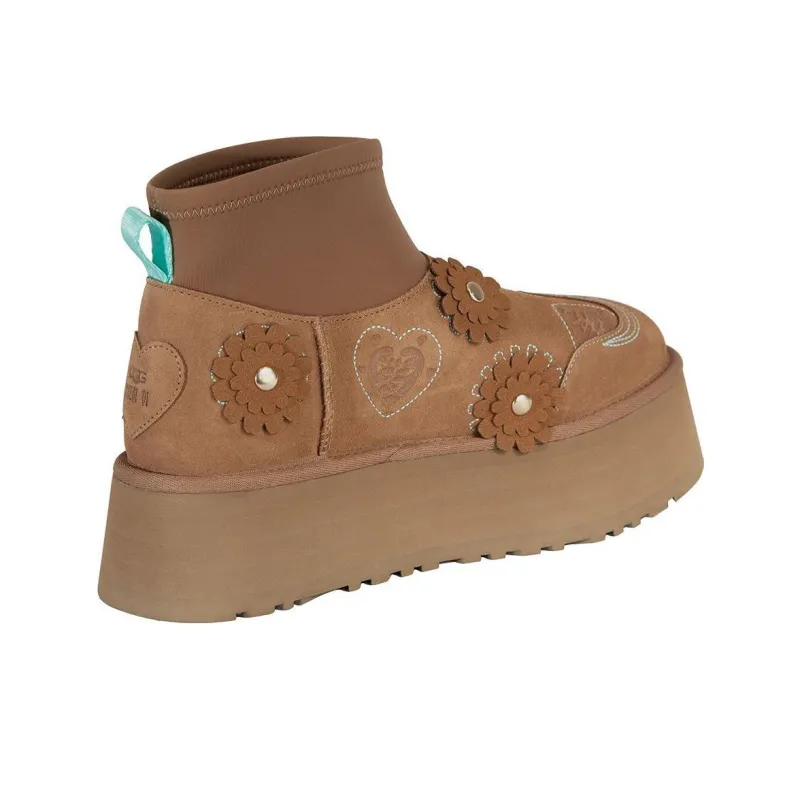 UGG Warm Short Snow Boots Women's Brown-3