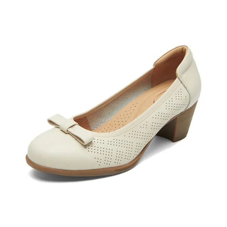 PT'SON Chunky Heel High Heels 5.5cm Women's-3