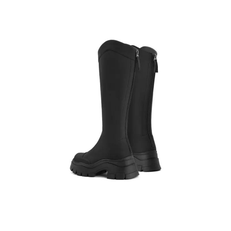 BELLE Knee-high Boots 6cm Women's Green Apricot Black-10