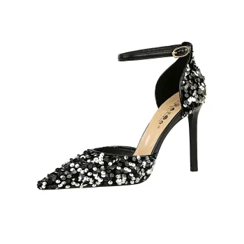 QITUMAUL Slim Heel High Heels 10cm Women's