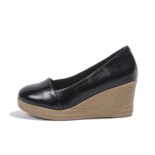Mulinsen Wedge Heel High Heels Women's Black
